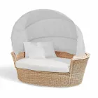 ostrov sofa relaxační zahrada s Hectorem vyrobené tkaní ručně, moderní design Viadurini