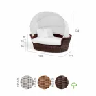 ostrov sofa relaxační zahrada s Hectorem vyrobené tkaní ručně, moderní design Viadurini