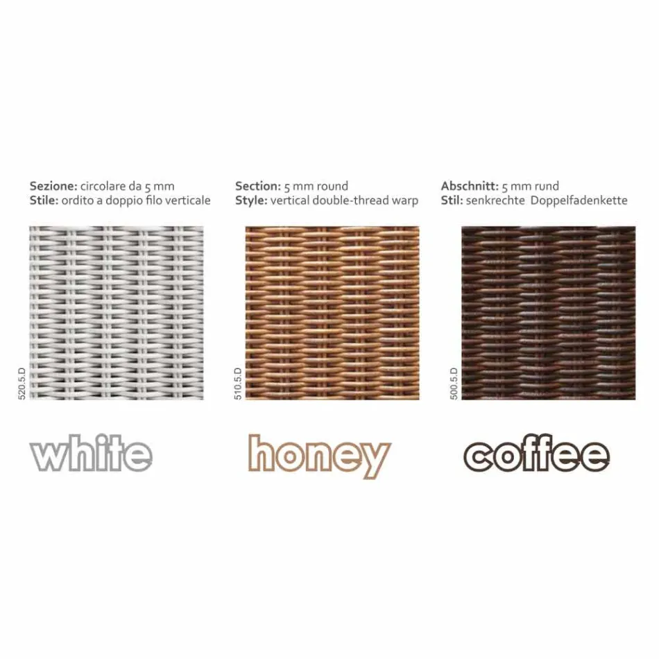 ostrov sofa relaxační zahrada s Hectorem vyrobené tkaní ručně, moderní design Viadurini