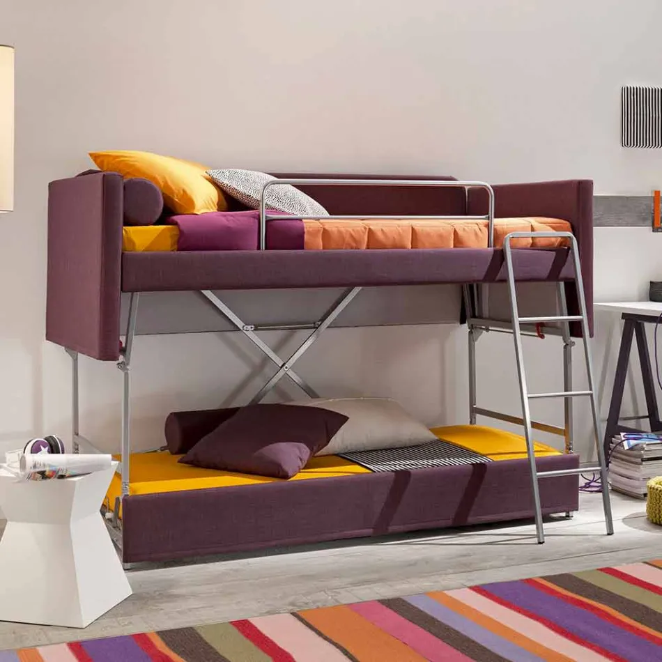 Designová pohovka na palandu potažená látkou Made in Italy - Mařenka Viadurini