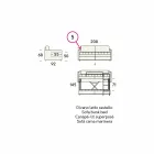 Designová pohovka na palandu potažená látkou Made in Italy - Mařenka Viadurini