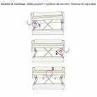 Designová pohovka na palandu potažená látkou Made in Italy - Mařenka Viadurini