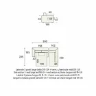 Designová rohová rozkládací pohovka v béžové látce vyrobená v Itálii - Ortensia Viadurini
