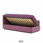 Designová rozkládací pohovka z odnímatelné koženky vyrobené v Itálii - Rallo Viadurini