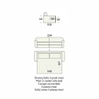 Rozkládací pohovka v designové látce vyrobené v Itálii - Anemone Viadurini