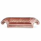 Lineární sofa v látce pracoval prošívaný classic Balú Viadurini