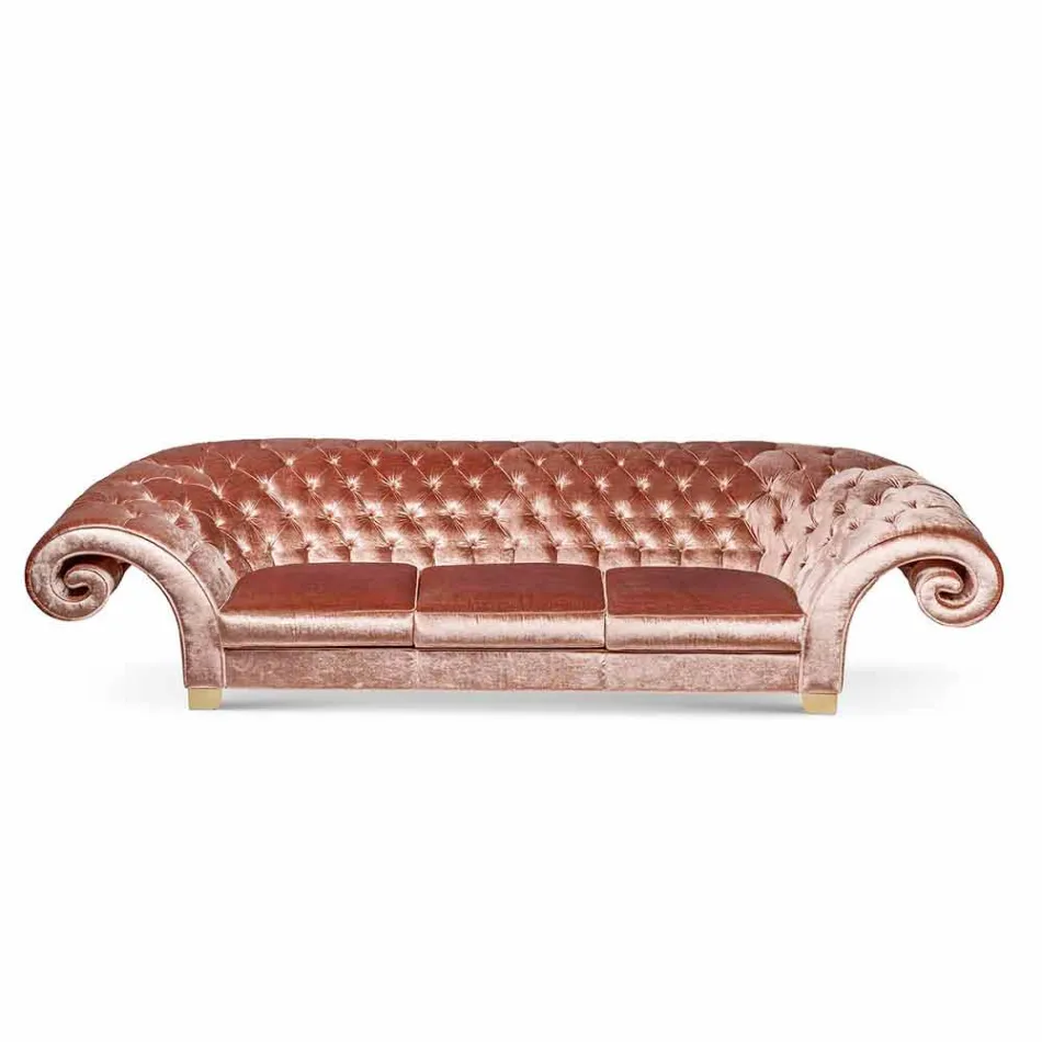 Lineární sofa v látce pracoval prošívaný classic Balú Viadurini