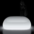 Venkovní světlá pohovka s LED světlem z polyetylenu Vyrobeno v Itálii - Ervin Viadurini