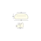 Venkovní světlá pohovka s LED světlem z polyetylenu Vyrobeno v Itálii - Ervin Viadurini