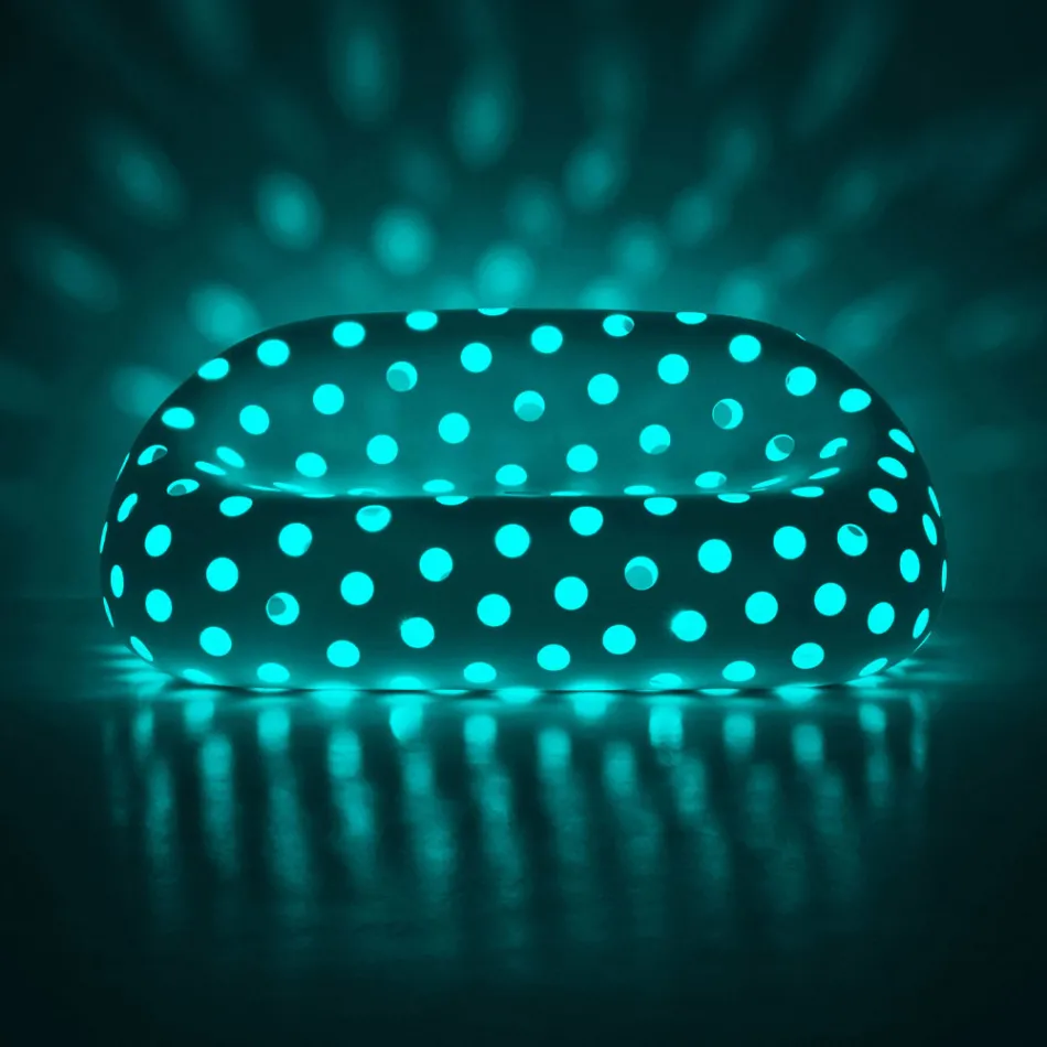 Světelná venkovní pohovka z polyetylenu s LED Made in Italy - Asso Viadurini