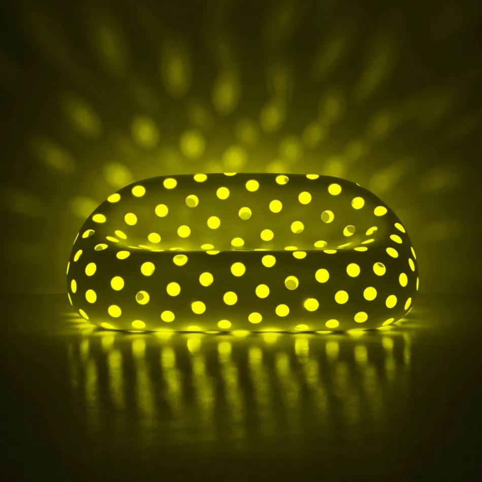 Světelná venkovní pohovka z polyetylenu s LED Made in Italy - Asso Viadurini