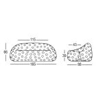 Světelná venkovní pohovka z polyetylenu s LED Made in Italy - Asso Viadurini