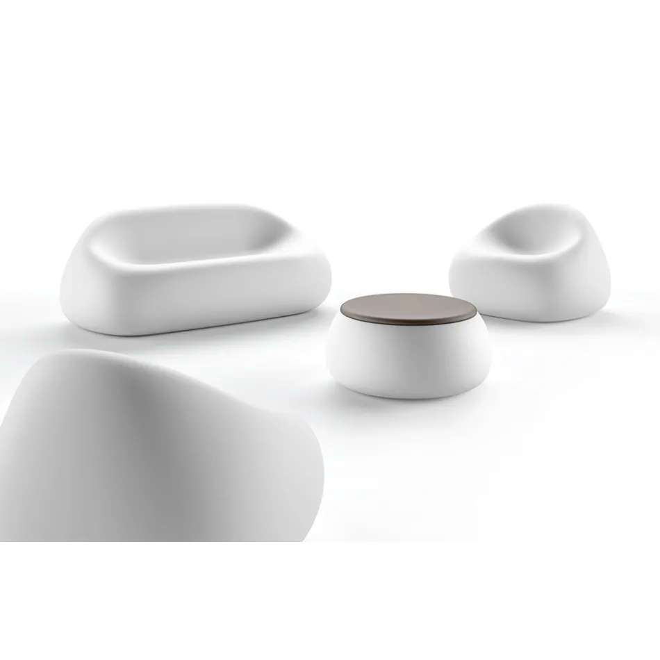 Moderní venkovní pohovka z polyetylenu v designu Made in Italy - Ervin Viadurini