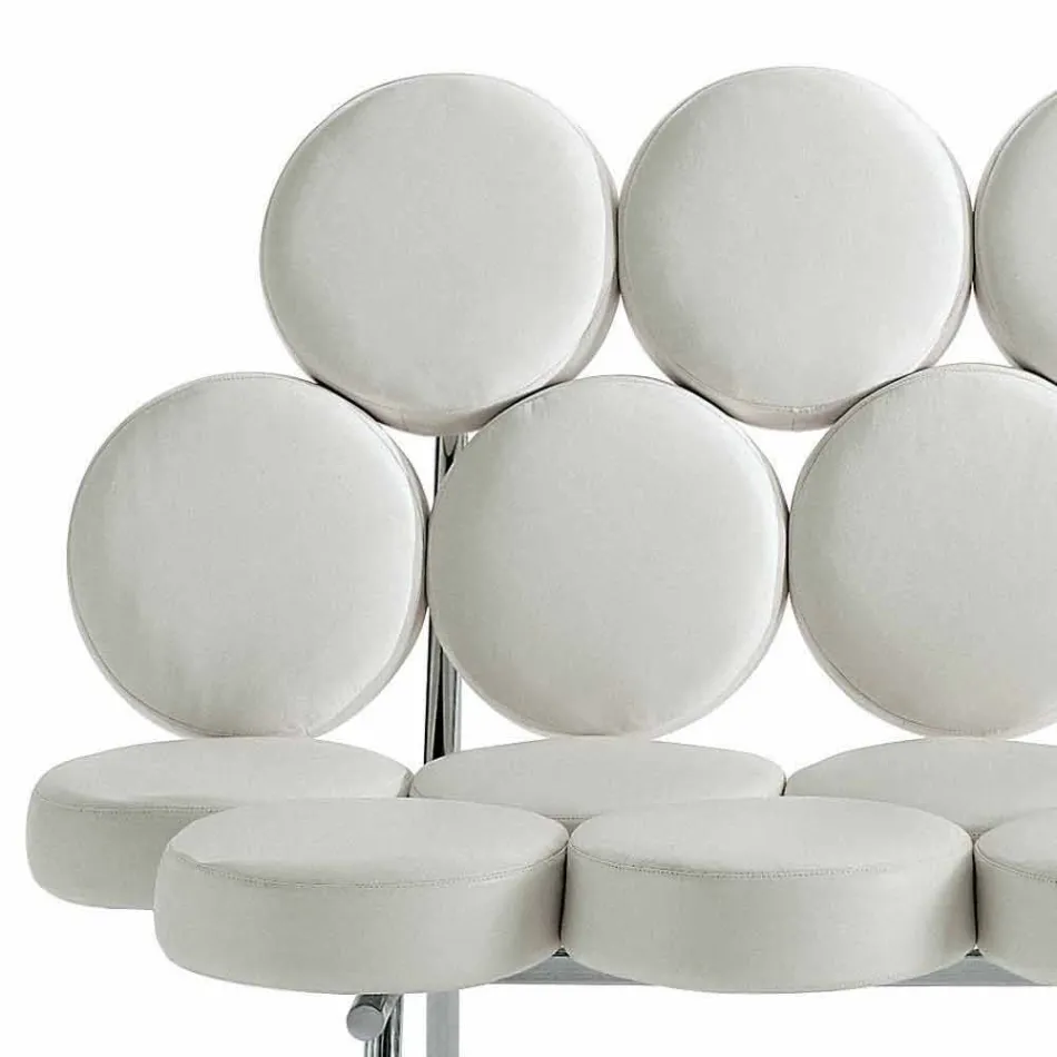 Moderní kožená pohovka s luxusním ocelovým rámem Made in Italy - Arthur Viadurini