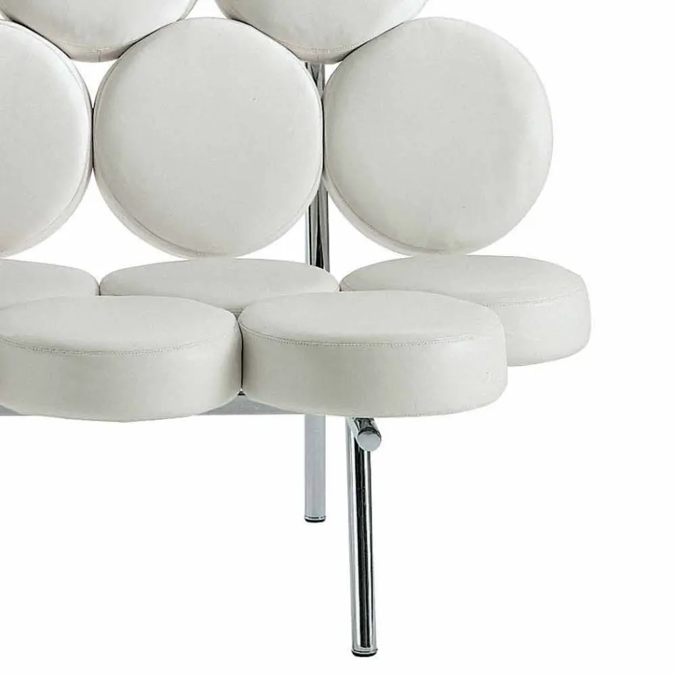 Moderní kožená pohovka s luxusním ocelovým rámem Made in Italy - Arthur Viadurini