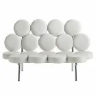 Moderní kožená pohovka s luxusním ocelovým rámem Made in Italy - Arthur Viadurini