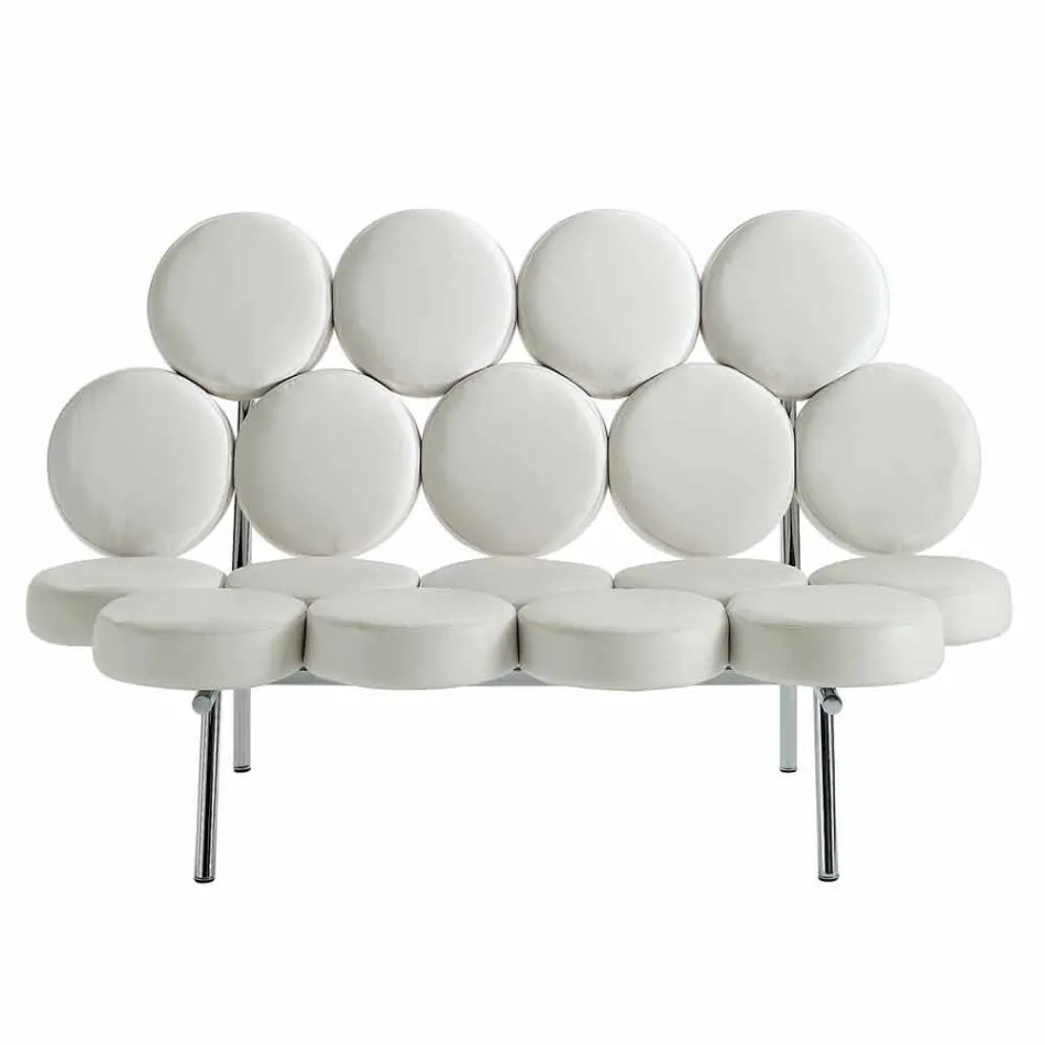 Moderní kožená pohovka s luxusním ocelovým rámem Made in Italy - Arthur Viadurini