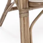 2místná venkovní pohovka pro zahradu v bílých ratanových polštářích - Maurizia Viadurini