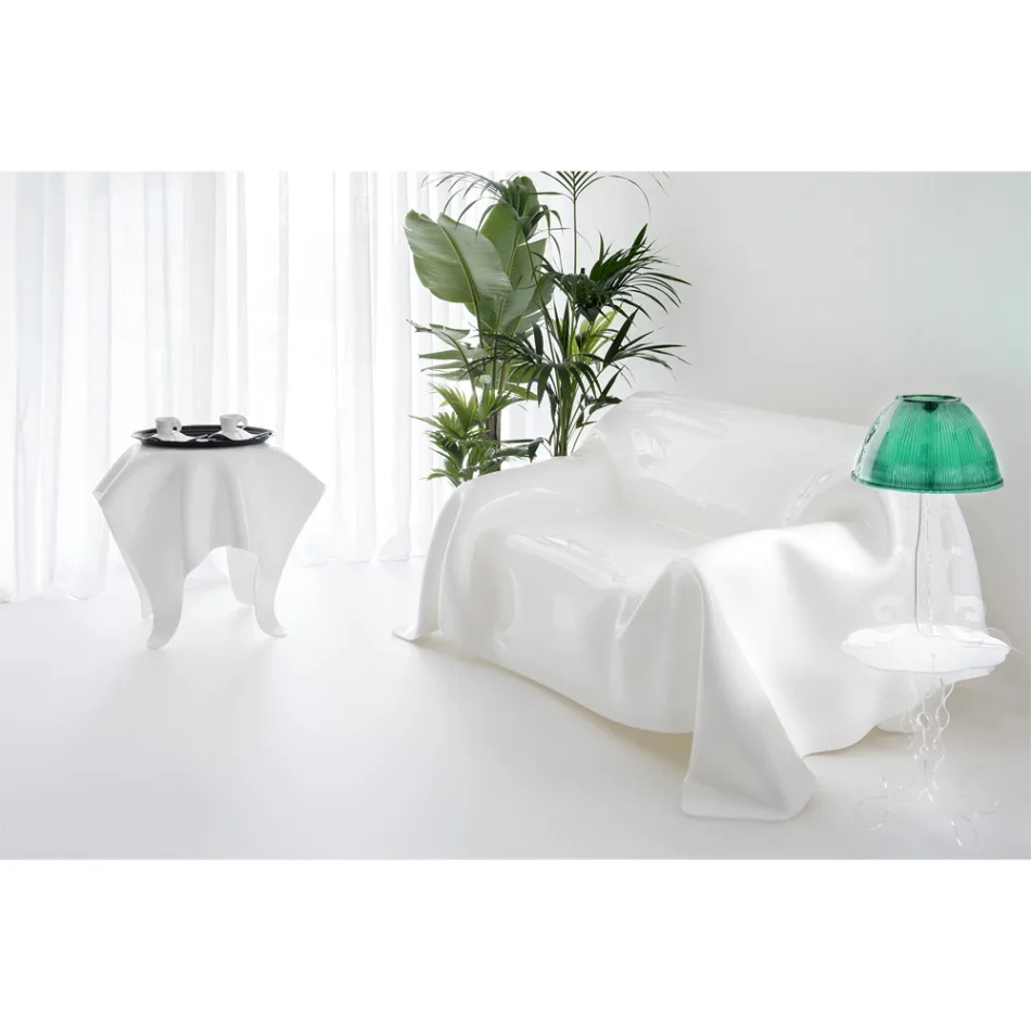 Pohovka z bílého nebo vícebarevného plexiskla recyklovatelná z vnějšku - veselá Viadurini