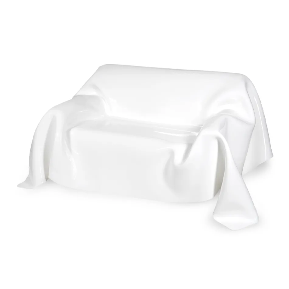 Pohovka z bílého nebo vícebarevného plexiskla recyklovatelná z vnějšku - veselá Viadurini