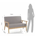 Pohovka vyrobená z masivního borovicového dřeva - xenon Viadurini