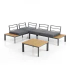 Pohovka přestavitelná na lenošku s nastavitelným opěradlem a konferenčním stolkem - Finir Viadurini