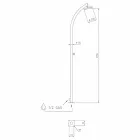 Venkovní sprcha s nerezovým závitovým kohoutkem Made in Italy - Yuki Viadurini