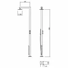 Venkovní sprcha z chromované nerezové oceli s ruční sprchou vyrobené v Itálii - Modeo Viadurini