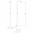 Ocelová zahradní sprcha s časovaným faucetem vyrobená v Itálii - Norton Viadurini