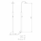 Nerezová zahradní sprcha s kulatou sprchovou hlavicí vyrobená v Itálii - Norton Viadurini