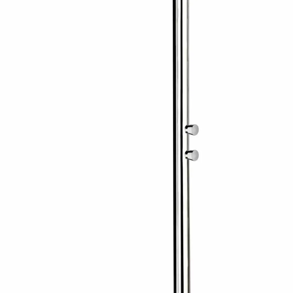 Venkovní ocelová sprcha s mytím nohou a časovačem vyrobená v Itálii - Modeo Viadurini