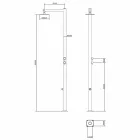 Venkovní ocelová sprcha s mytím nohou a časovačem vyrobená v Itálii - Modeo Viadurini