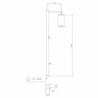 Nerezová venkovní sprcha s časovaným faucetem vyrobená v Itálii - Modeo Viadurini