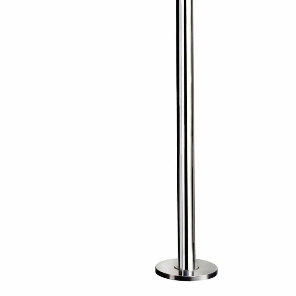 Venkovní sprcha z chromované nerezové oceli se směšovačem vyrobená v Itálii - Modeo Viadurini