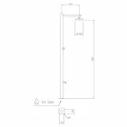 Venkovní sprcha z chromované nerezové oceli se směšovačem vyrobená v Itálii - Modeo Viadurini