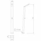 Solární zahradní sprcha z oceli s vodopádem vyrobená v Itálii - Werner Viadurini