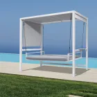 Závěsná zahradní houpačka vyrobená z lakovaného hliníku - broccard Viadurini