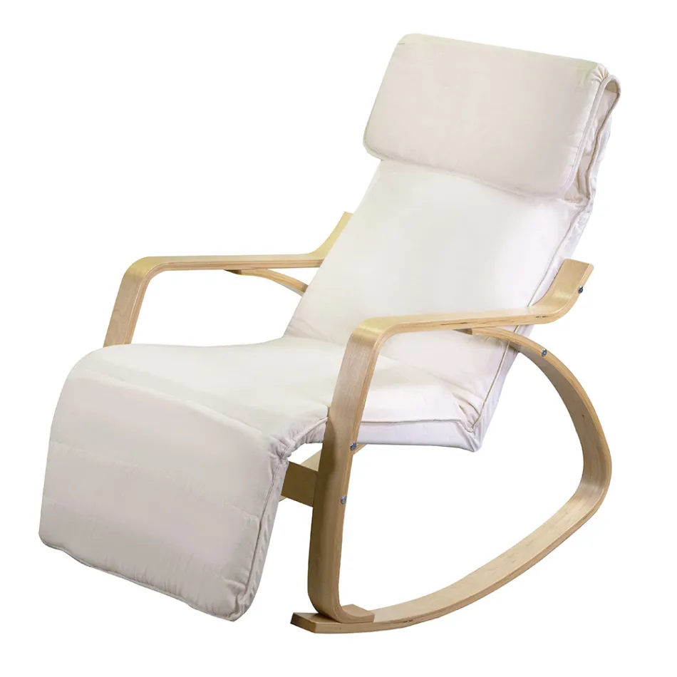 Vnitřní houpačka z březového dřeva a tkaniny - Abissi Viadurini