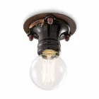 Design stropní reflektor retro keramiky a kovu Cloe Ferroluce Viadurini