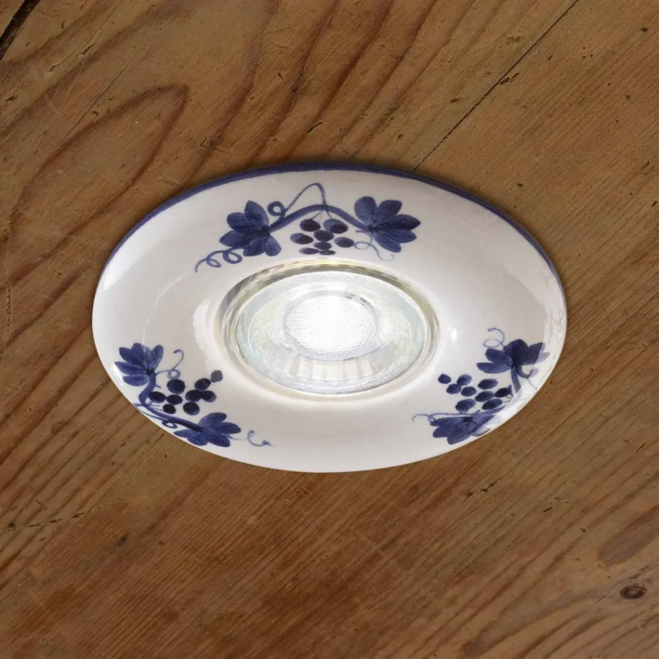 Spotlight keramiky zdobené pro zapuštěné stropní Ferroluce Pescara Viadurini