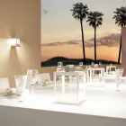 Dekorativní venkovní LED reflektor v bílém hliníku nebo cortenu - Bettina Viadurini