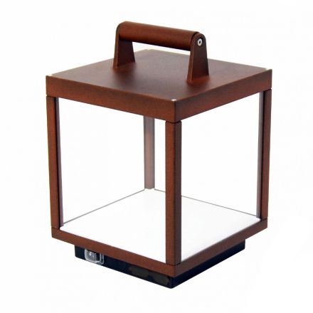 Dekorativní venkovní LED reflektor v bílém hliníku nebo cortenu - Bettina Viadurini