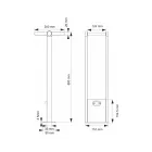 Venkovní solární LED bodové světlo v bílé nebo matně černém hliníku - Agorio Viadurini