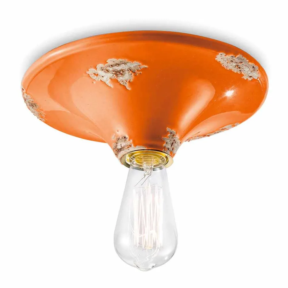 Reflektor z archivních řemeslně stropní keramické Erica Ferroluce Viadurini