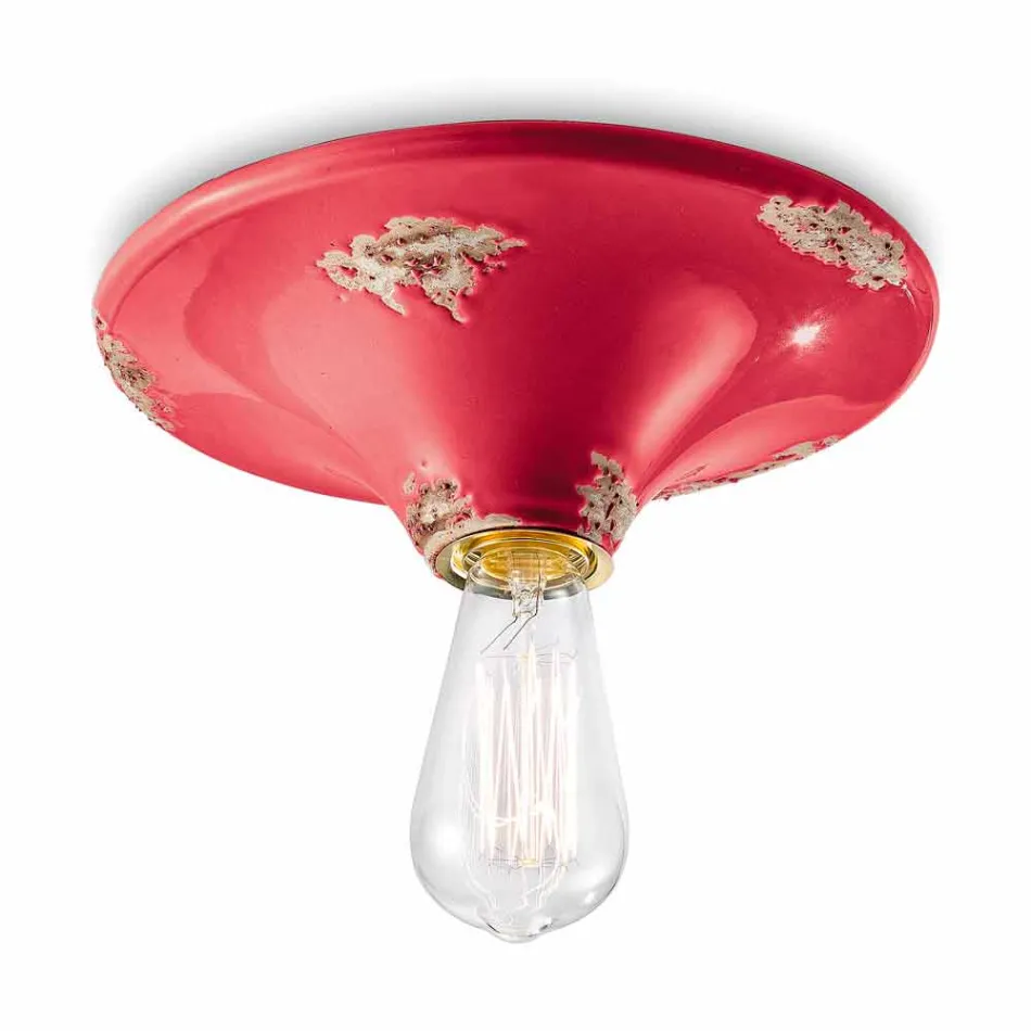 Reflektor z archivních řemeslně stropní keramické Erica Ferroluce Viadurini