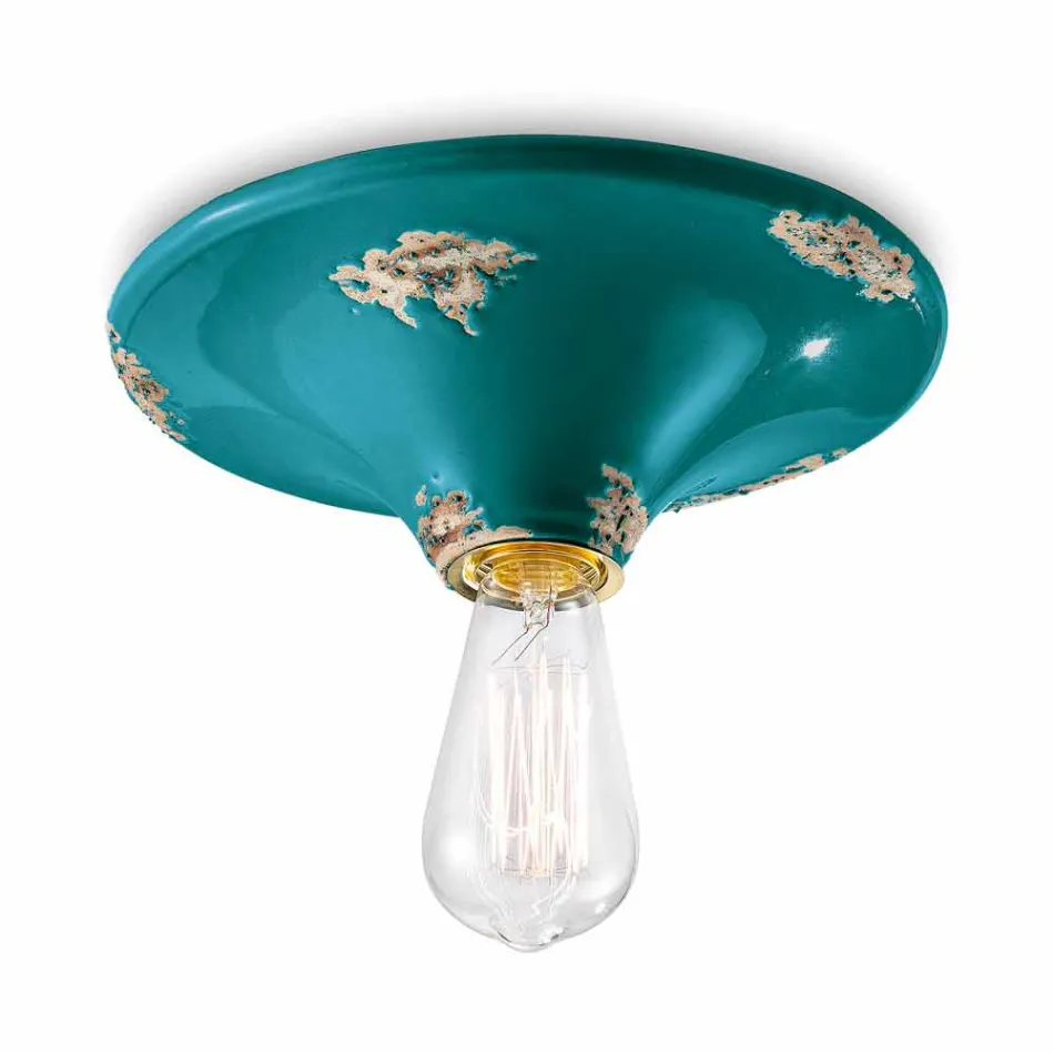 Reflektor z archivních řemeslně stropní keramické Erica Ferroluce Viadurini