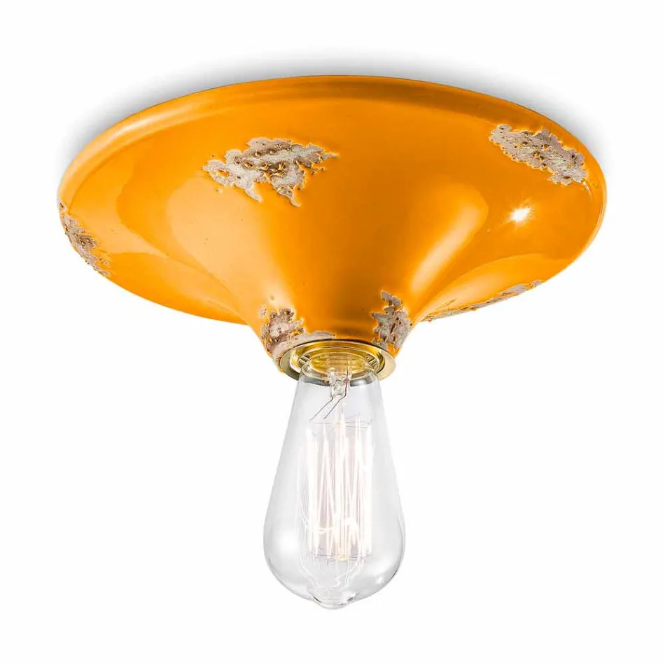 Reflektor z archivních řemeslně stropní keramické Erica Ferroluce Viadurini