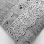 Italský luxusní plátěný polštář Sinergia Lace Grey - Stego Viadurini