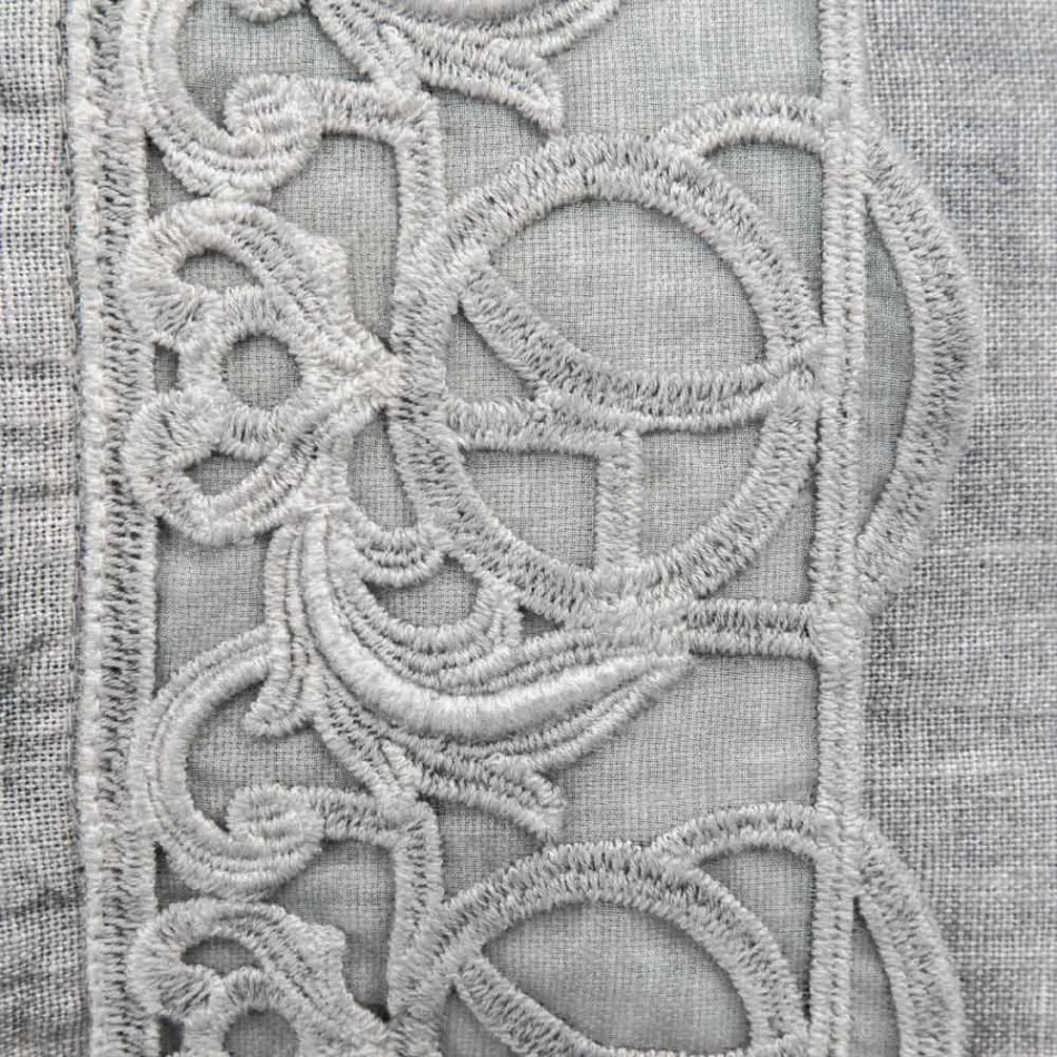 Italský luxusní plátěný polštář Sinergia Lace Grey - Stego Viadurini