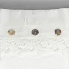 Čtvercový povlak na polštář v zaprášeném nebo retro povlečení s knoflíky a armonia krajkou - loga Viadurini